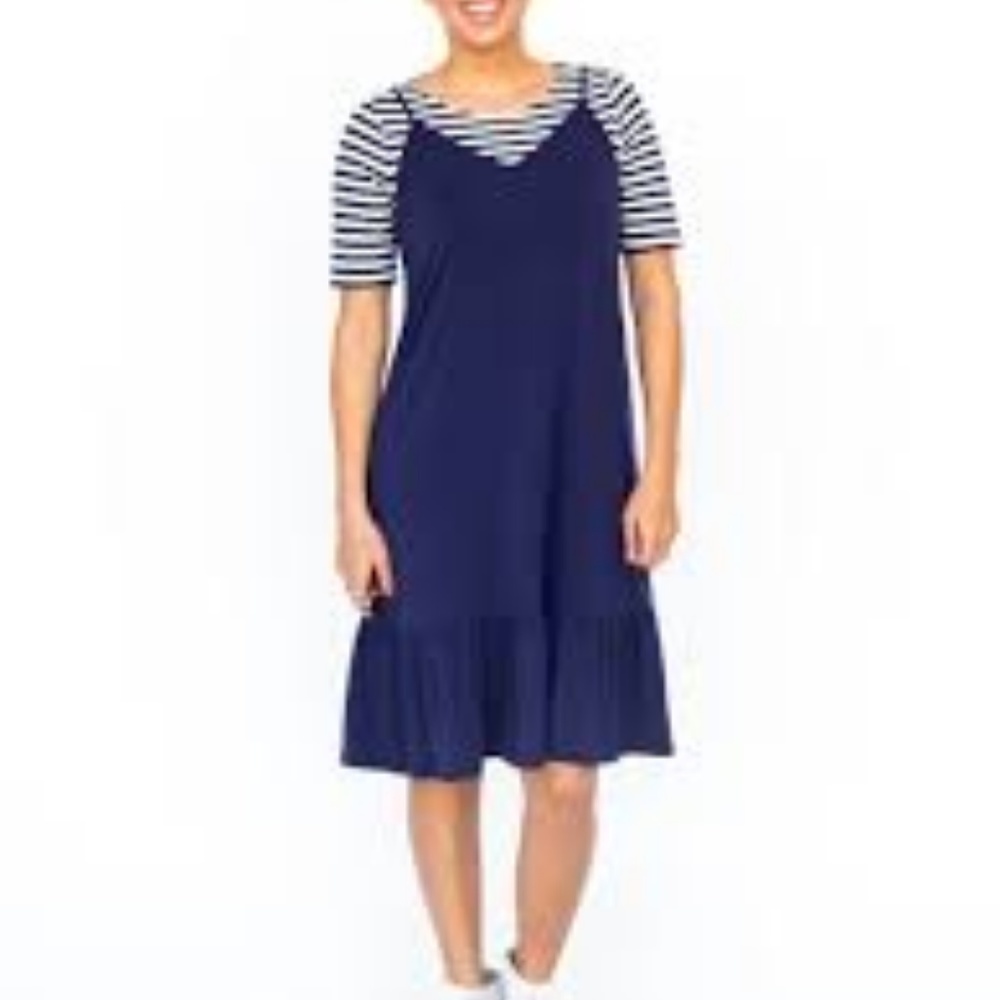 Agnes & Dora Modal Navy Slip Dress Small 4-6
